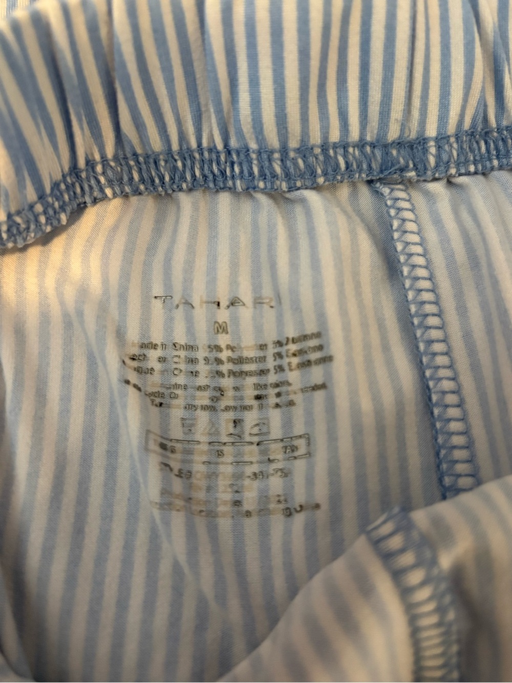 Striped Blue & White Short Pajama Set - Picture 2 of 3